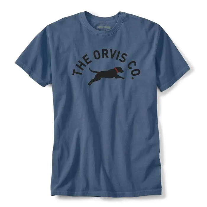 Men Jumping Dog TShirt Indigo Orvis Shirts