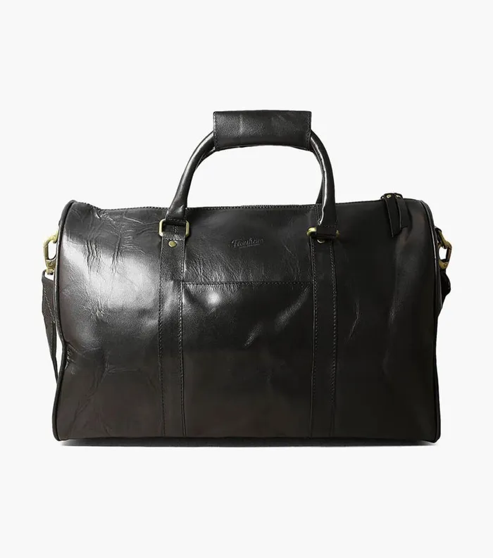 Men Kendall Leather Gym Bag Black Florsheim Bags