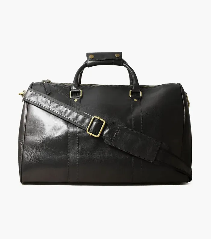Men Kendall Leather Gym Bag Black Florsheim Bags