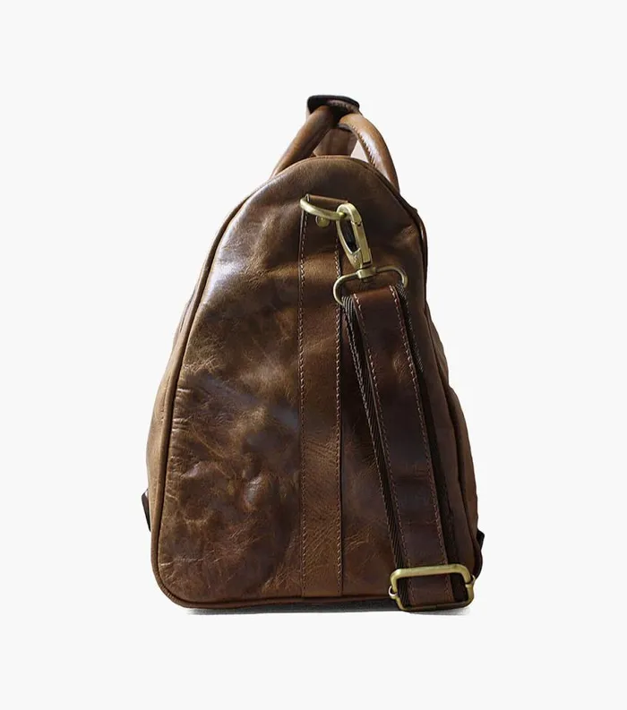 Men Kendall Leather Gym Bag Brown Florsheim Bags