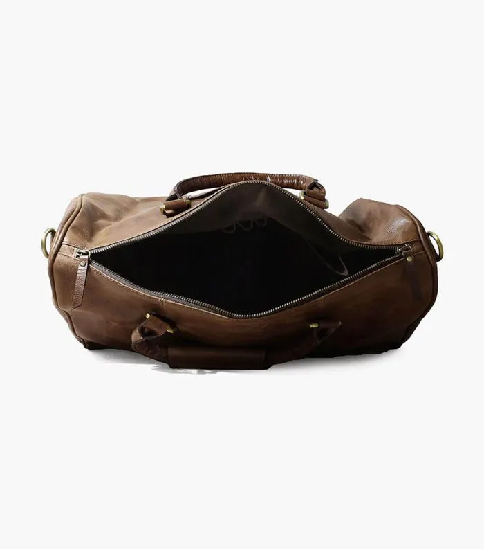 Men Kendall Leather Gym Bag Brown Florsheim Bags