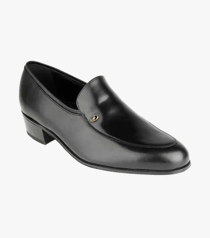 Men Lake Moc Toe Slip On Loafer Black Florsheim Dress Shoes