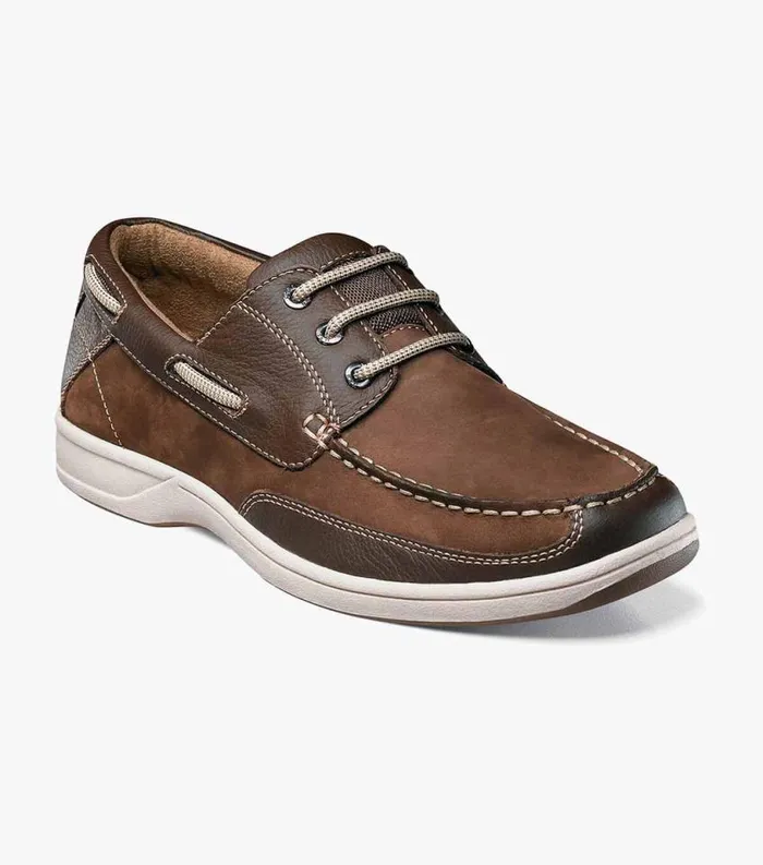 Men Lakeside Moc Toe Oxford Brown Florsheim Casual Shoes