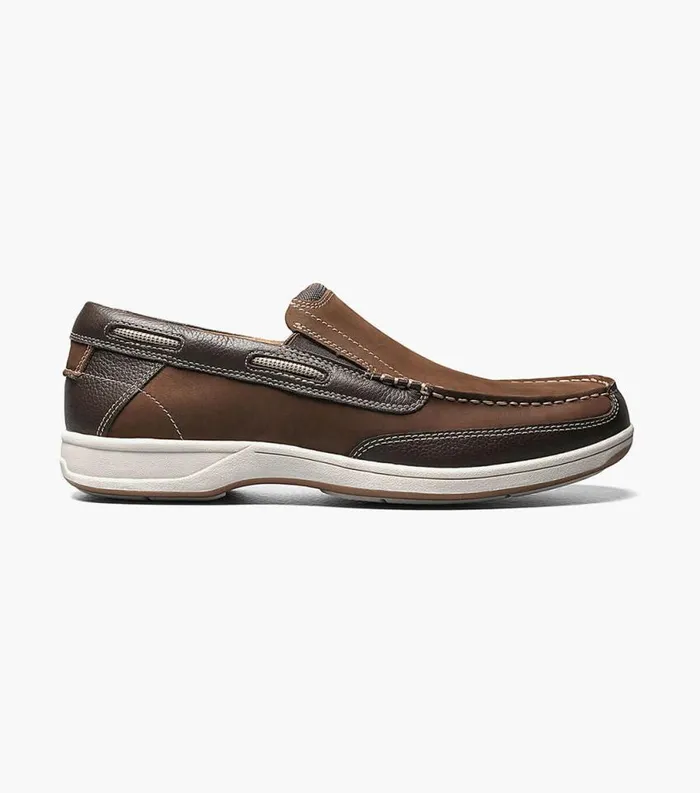 Men Lakeside Moc Toe Slip On Brown Florsheim Casual Shoes