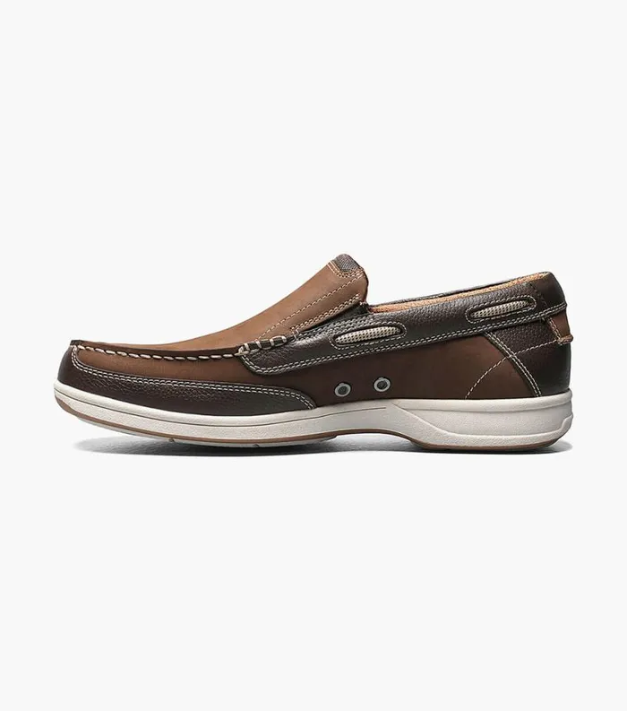 Men Lakeside Moc Toe Slip On Brown Florsheim Casual Shoes