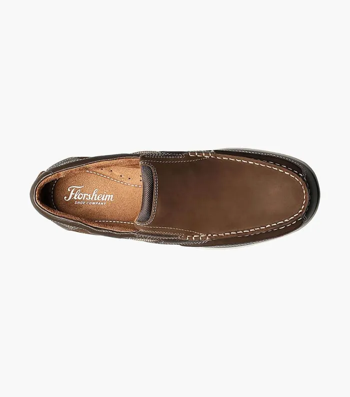 Men Lakeside Moc Toe Slip On Brown Florsheim Casual Shoes