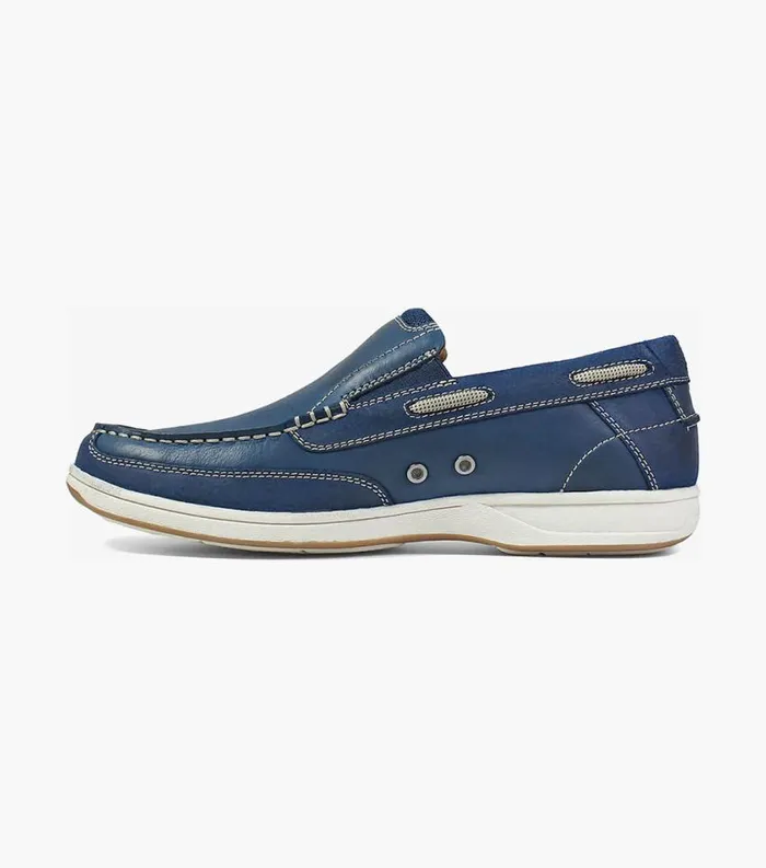 Men Lakeside Moc Toe Slip On Indigo Florsheim Casual Shoes