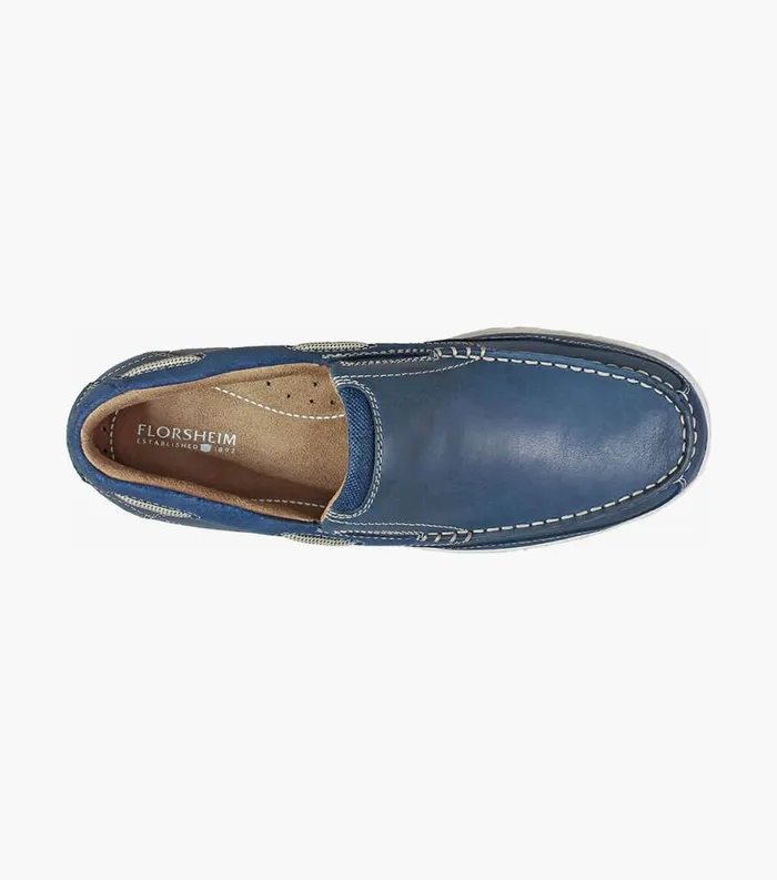 Men Lakeside Moc Toe Slip On Indigo Florsheim Casual Shoes