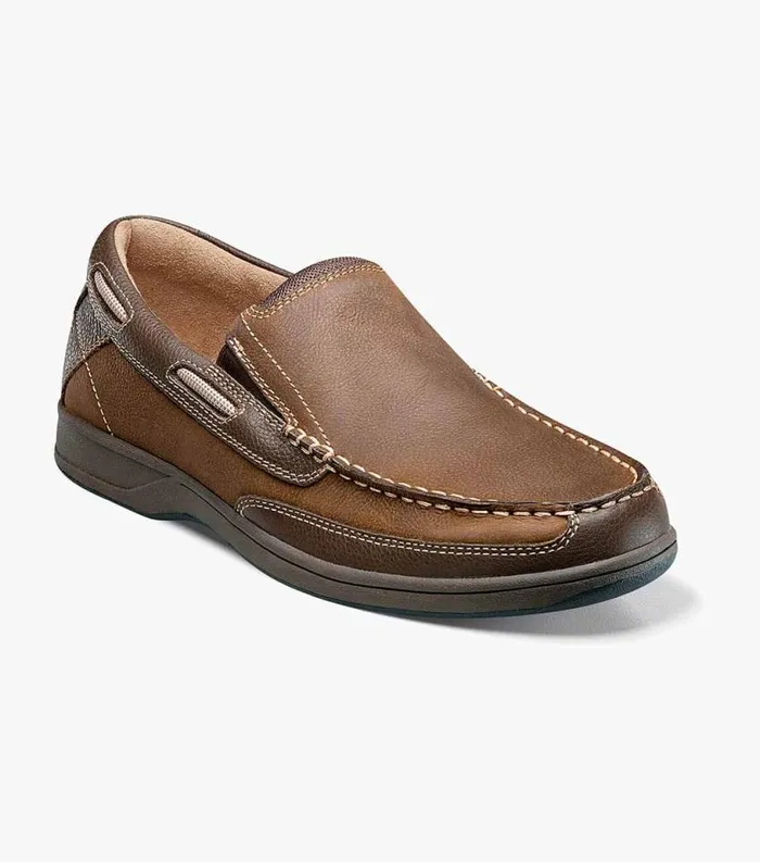Men Lakeside Moc Toe Slip On Stone Florsheim Casual Shoes