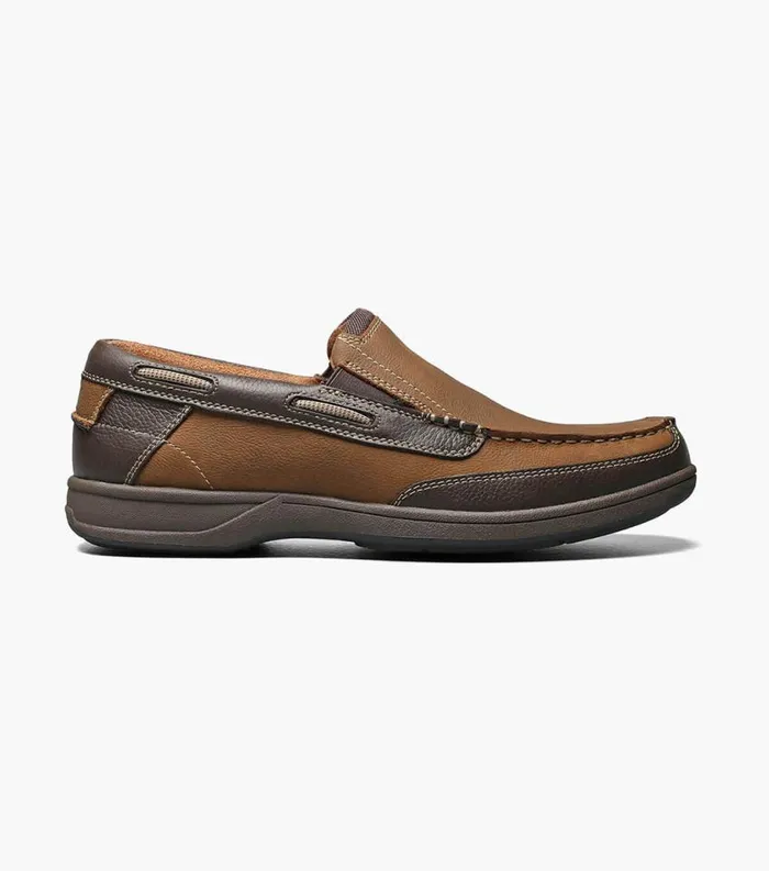 Men Lakeside Moc Toe Slip On Stone Florsheim Casual Shoes