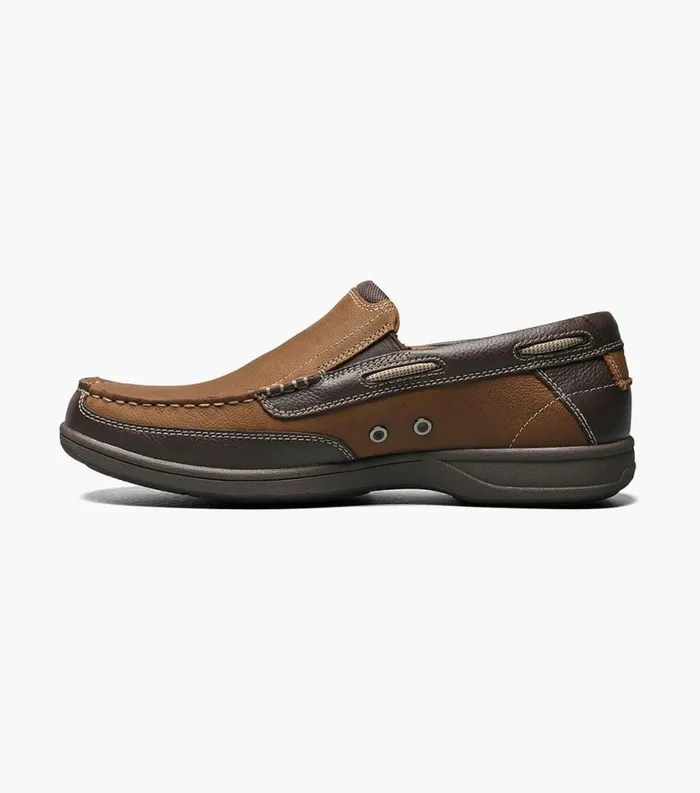 Men Lakeside Moc Toe Slip On Stone Florsheim Casual Shoes