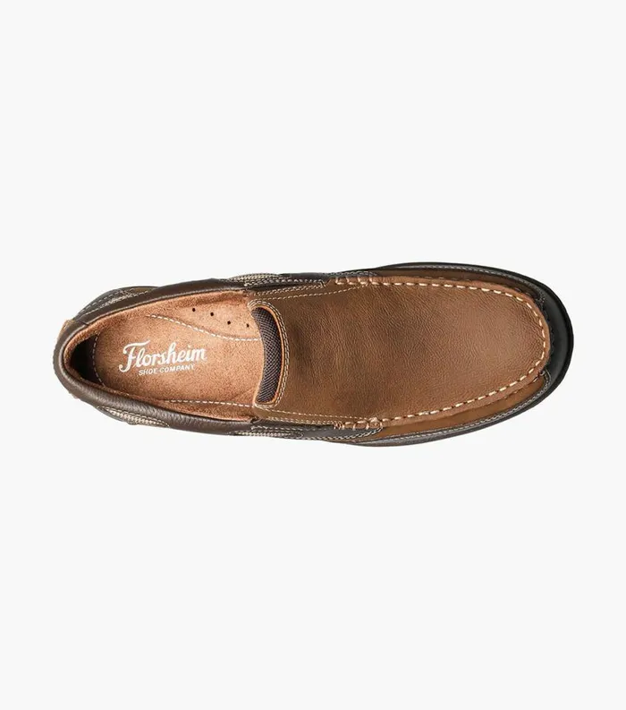 Men Lakeside Moc Toe Slip On Stone Florsheim Casual Shoes