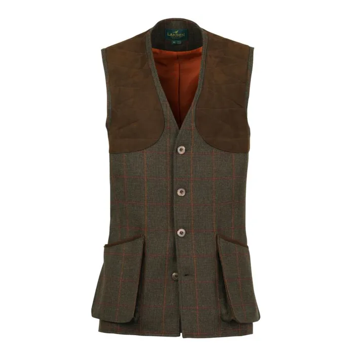 Men Laksen Tweed Shooting Vest Hastings Orvis Vests