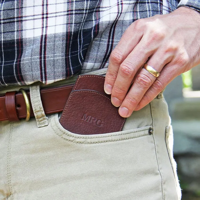 Men Leather Front Pocket Wallet Orvis Wallets