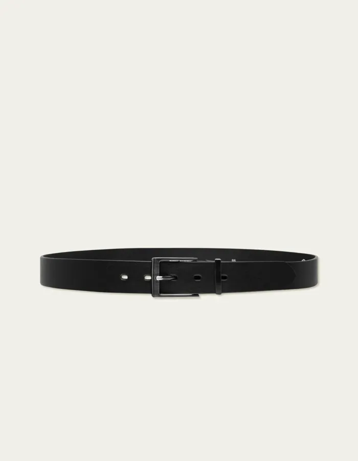Men Les Deux Belts Walker Leather Belt 8211 BlackBlack