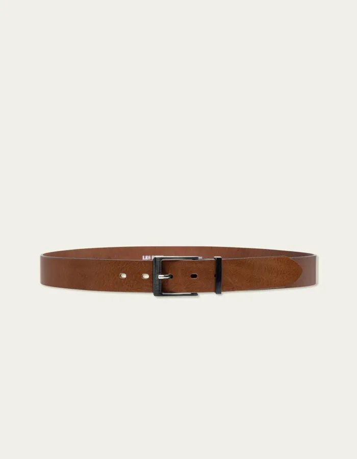 Men Les Deux Belts Walker Leather Belt 8211 Brown