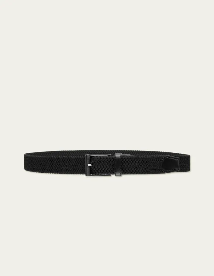 Men Les Deux Belts Walker Webbing Belt 8211 BlackBlack
