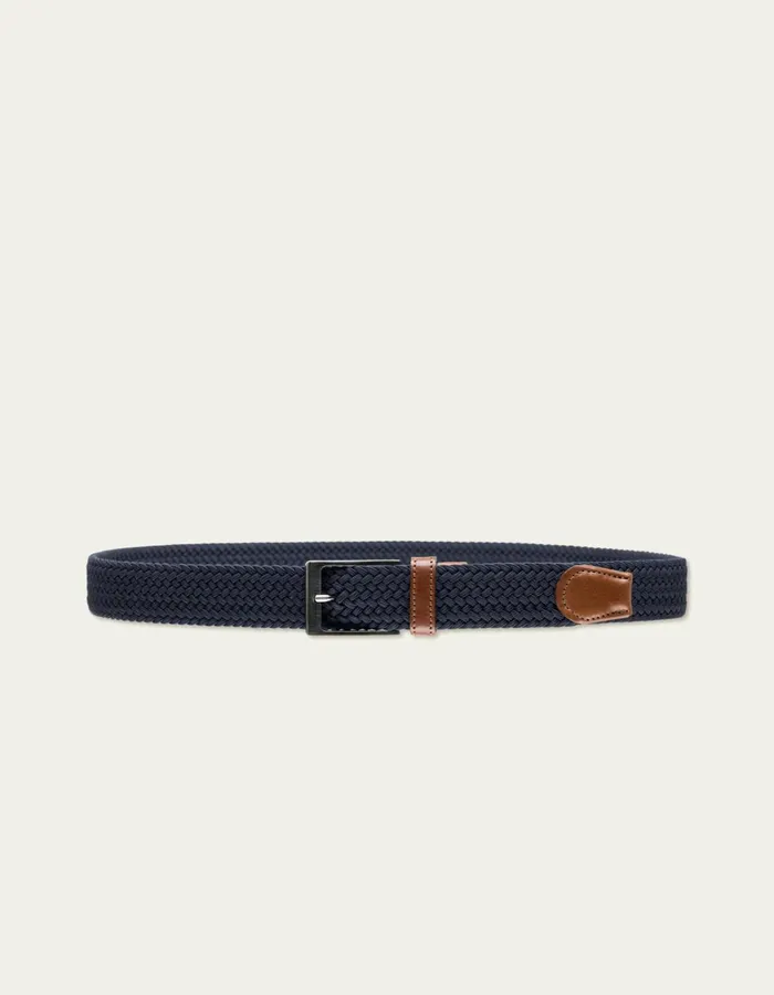 Men Les Deux Belts Walker Webbing Belt 8211 Dark Navy