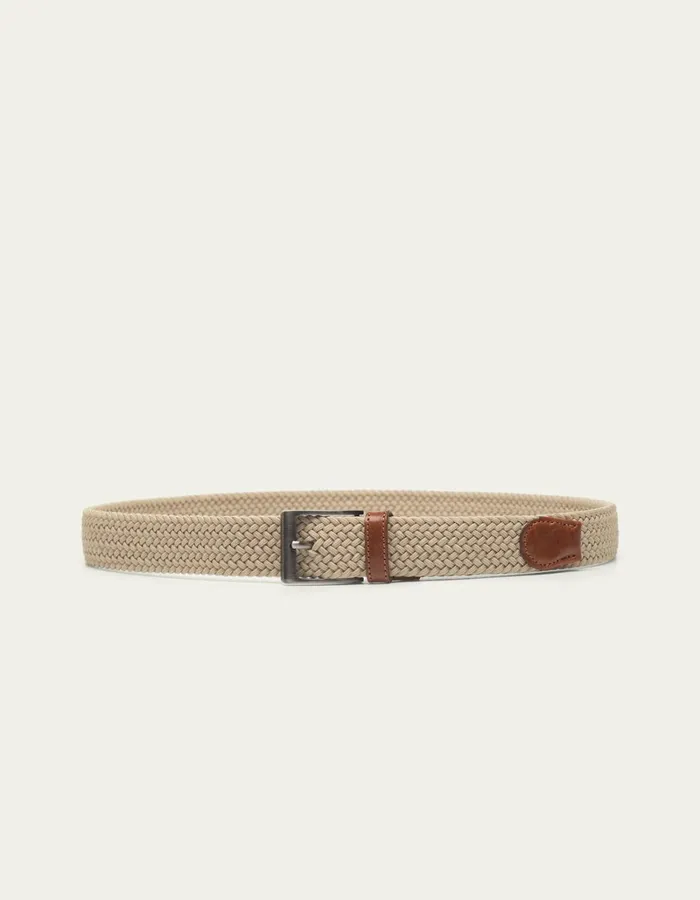 Men Les Deux Belts Walker Webbing Belt 8211 Light Brown Incense