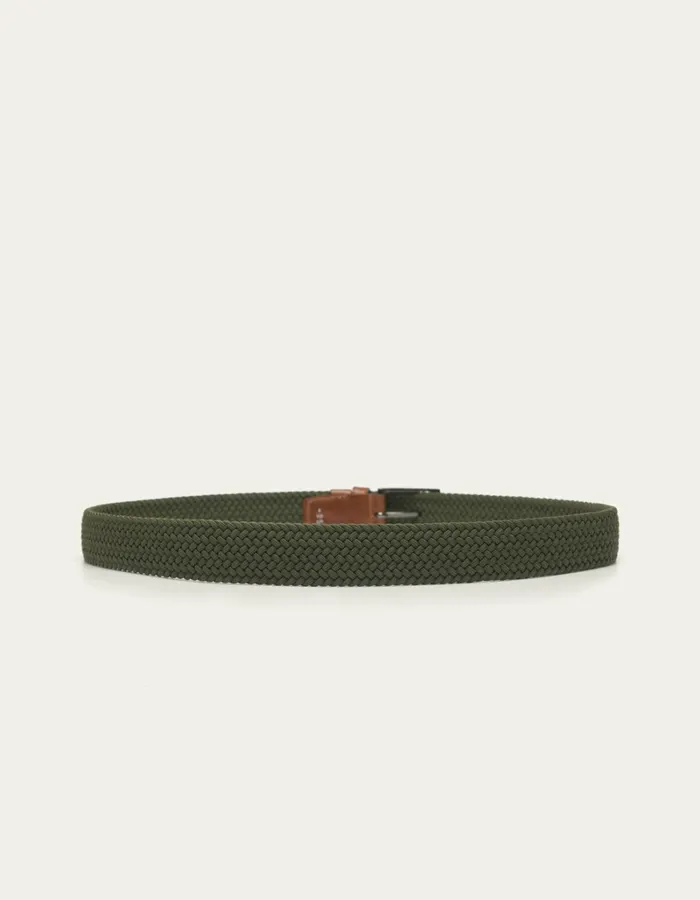 Men Les Deux Belts Walker Webbing Belt 8211 Olive Night