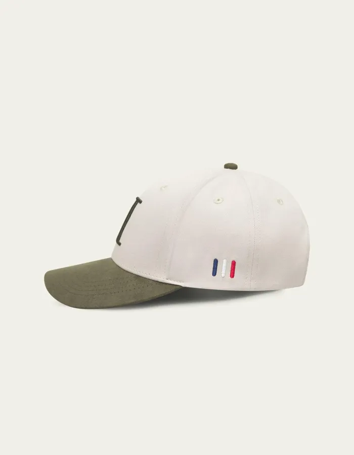 Men Les Deux CapsHats Baseball Cap Contrast Suede II 8211 Light Desert SandForest Green