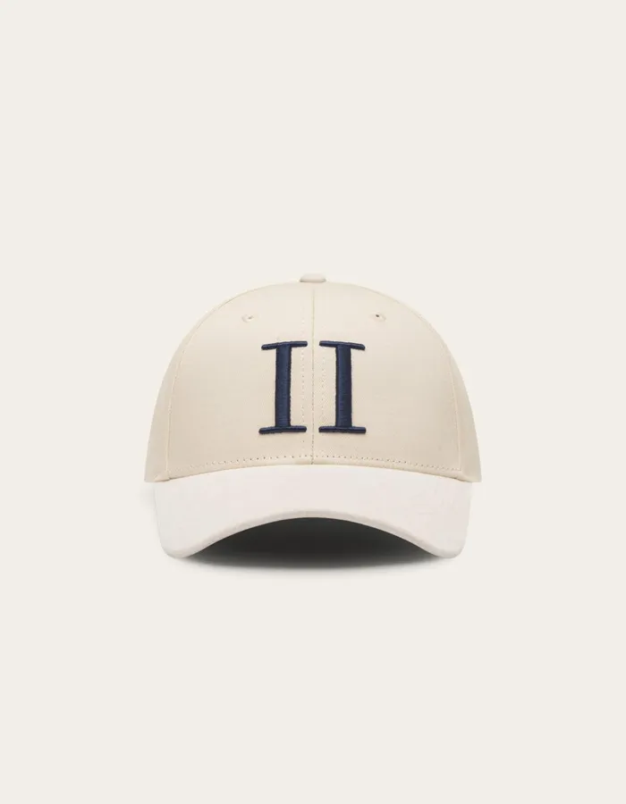 Men Les Deux CapsHats Baseball Cap Suede II 8211 IvoryDark Navy