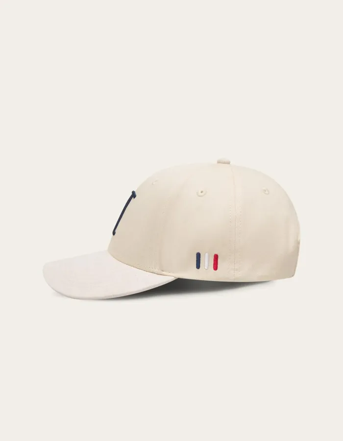 Men Les Deux CapsHats Baseball Cap Suede II 8211 IvoryDark Navy