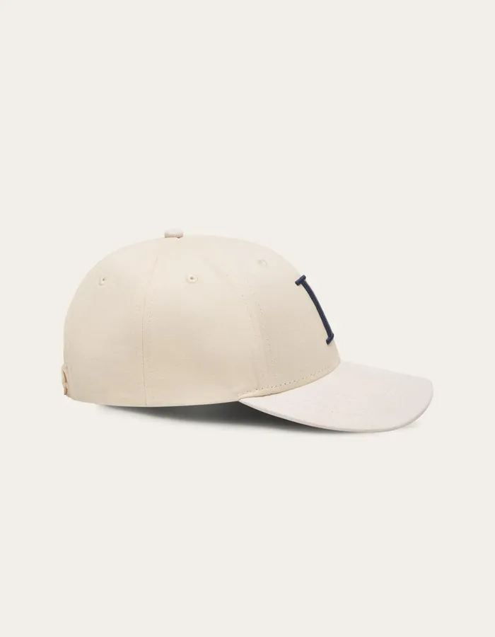 Men Les Deux CapsHats Baseball Cap Suede II 8211 IvoryDark Navy
