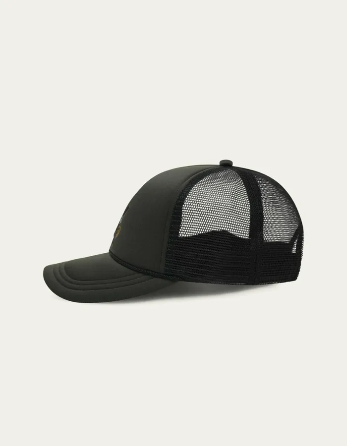 Men Les Deux CapsHats Bruno Foam Trucker Cap 8211 Forest Green