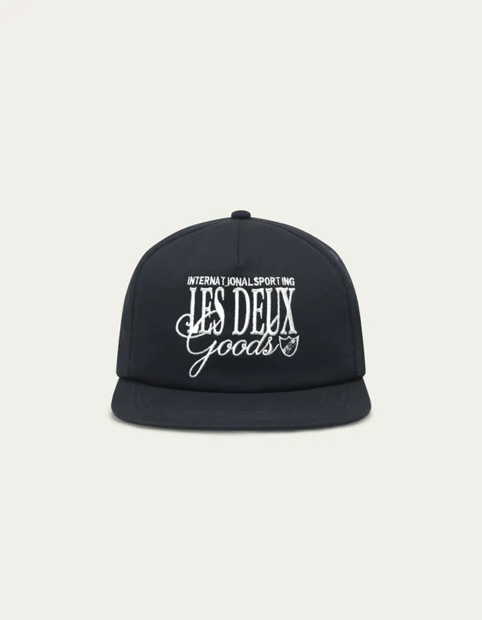 Men Les Deux CapsHats Chess Cap 8211 Dark NavyLight Ivory