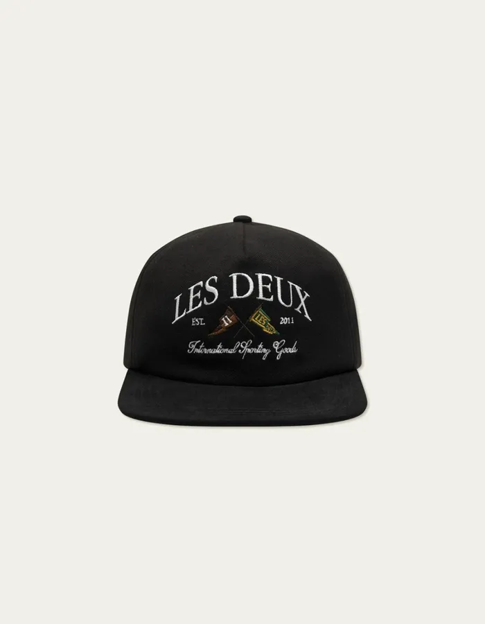 Men Les Deux CapsHats Ivy League Cap 8211 BlackBlack