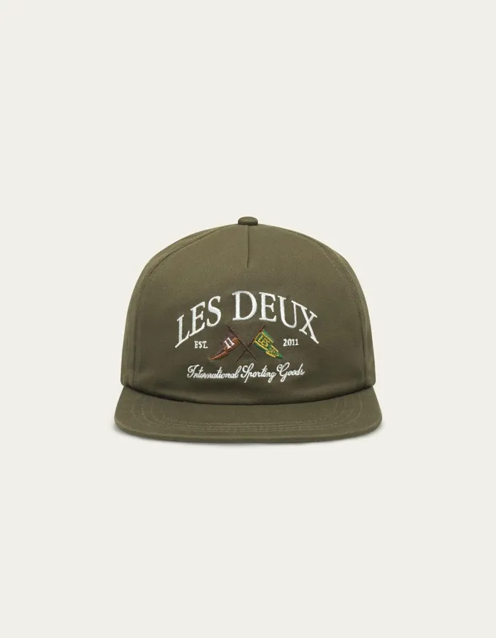 Men Les Deux CapsHats Ivy League Cap 8211 Olive Night