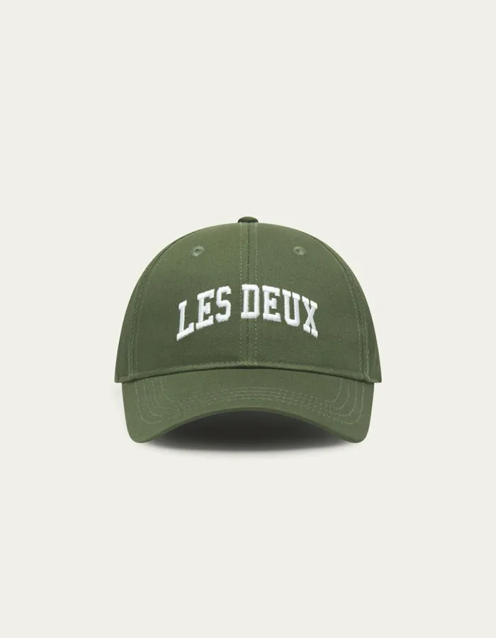 Men Les Deux CapsHats Les Deux 11 Baseball Cap 8211 Chive GreenWhite