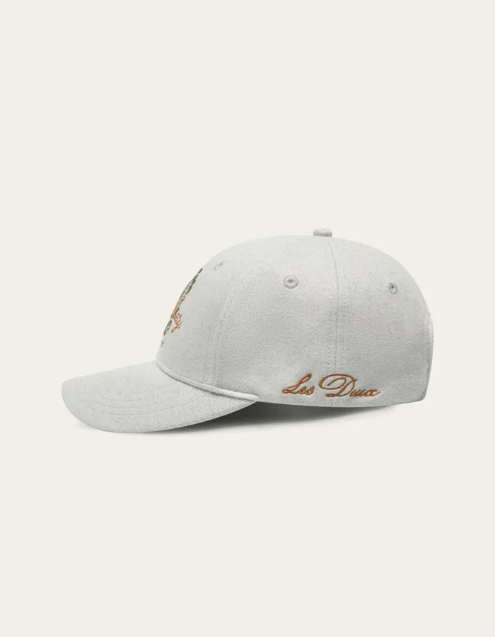 Men Les Deux CapsHats Mediterranean Baseball Cap 8211 Grey Melange