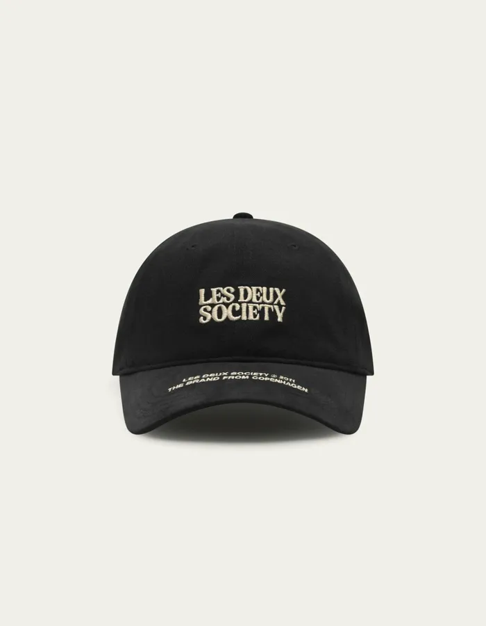 Men Les Deux CapsHats Society Dad Cap 8211 BlackIvory