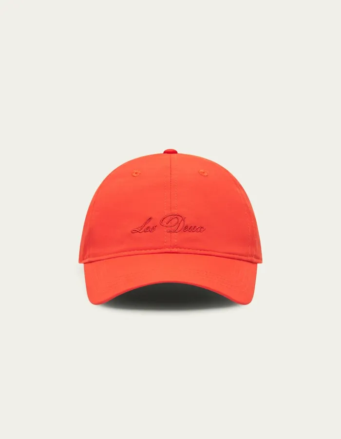 Men Les Deux CapsHats Tech Dad Cap 8211 Tangerine Tango