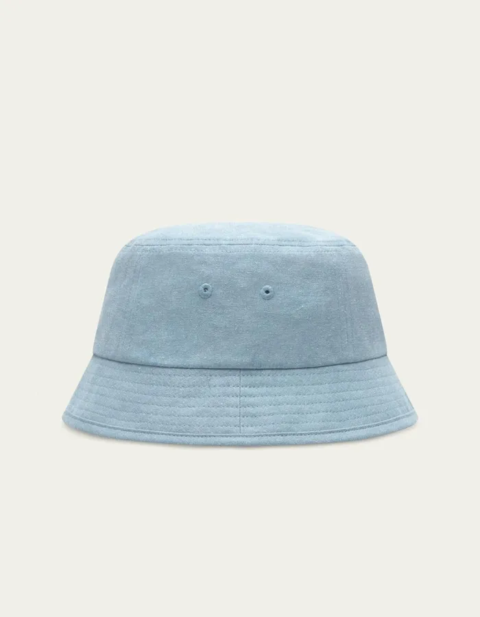 Men Les Deux CapsHats Washed Bucket Hat 8211 Washed Denim Blue