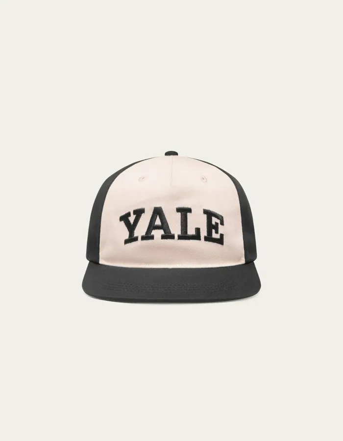 Men Les Deux CapsHats Yale Two Colored Snapback Cap 8211 BlackIvory