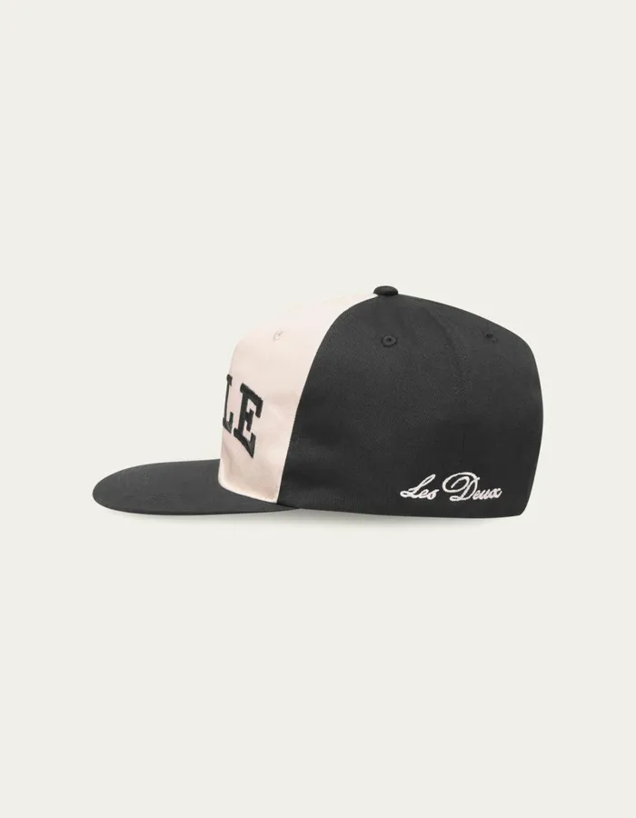 Men Les Deux CapsHats Yale Two Colored Snapback Cap 8211 BlackIvory