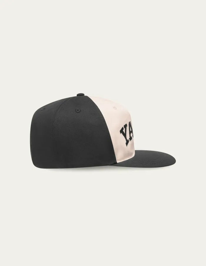 Men Les Deux CapsHats Yale Two Colored Snapback Cap 8211 BlackIvory