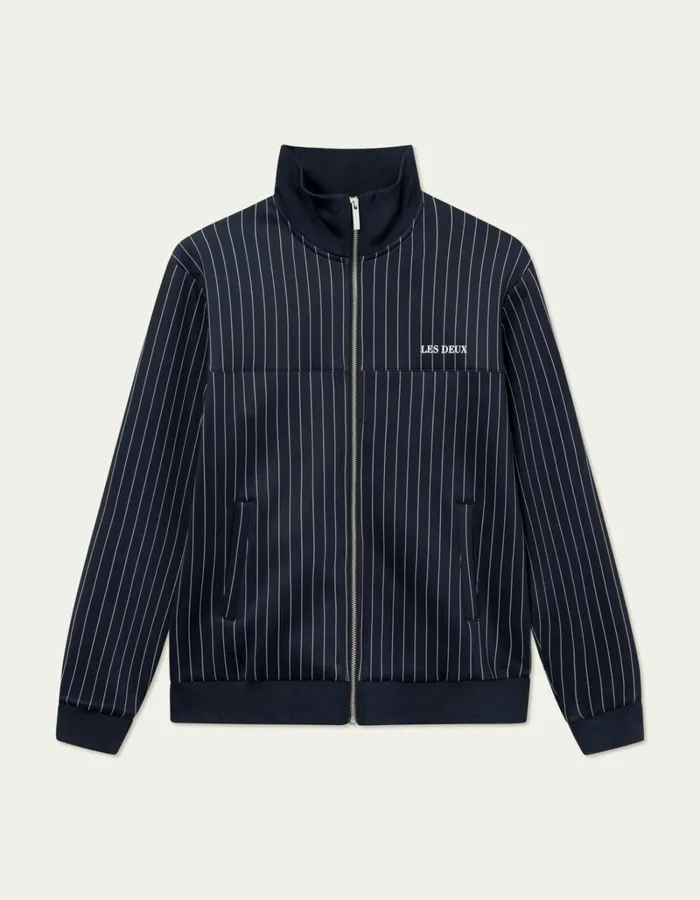 Men Les Deux HoodiesSweatshirts Ballier Pinstripe Track Jacket 8211 Dark NavyLight Ivory Men Les Deux HoodiesSweatshirts Ballier Pinstripe Track Jacket 8211 Dark NavyLight Ivory