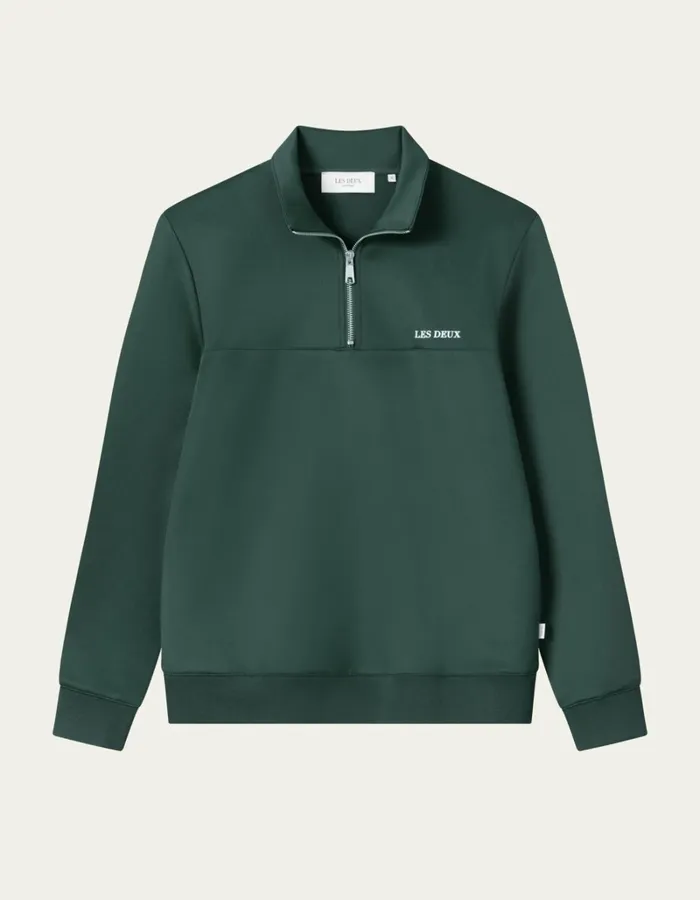 Men Les Deux HoodiesSweatshirts Ballier Track HalfZip Sweatshirt 8211 Pine Green Men Les Deux HoodiesSweatshirts Ballier Track HalfZip Sweatshirt 8211 Pine Green