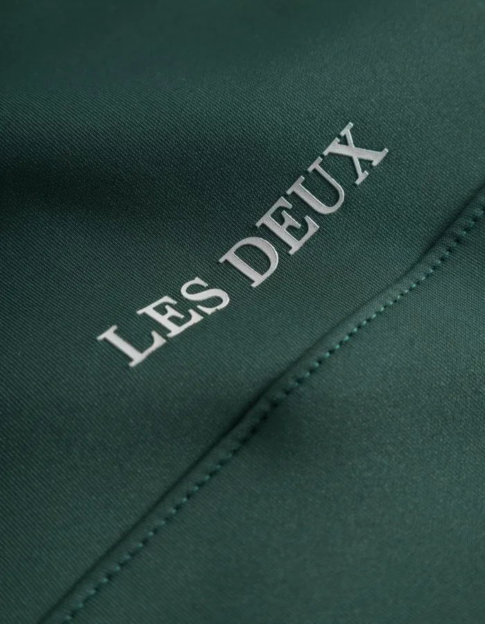 Men Les Deux HoodiesSweatshirts Ballier Track HalfZip Sweatshirt 8211 Pine Green