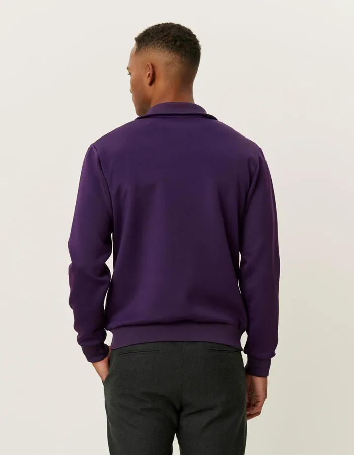 Men Les Deux HoodiesSweatshirts Ballier Track Jacket 8211 Blackberry