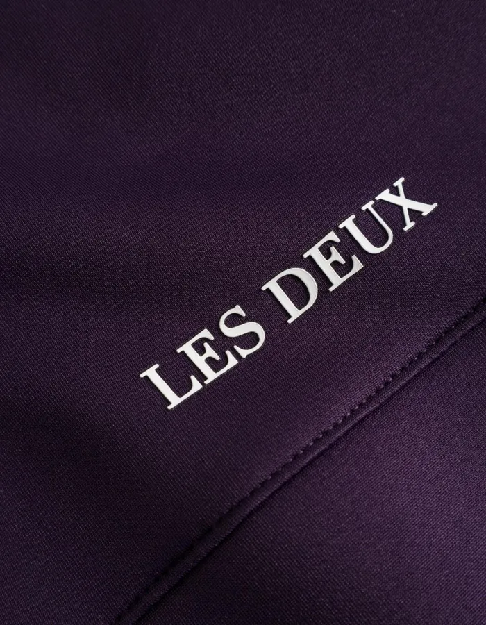 Men Les Deux HoodiesSweatshirts Ballier Track Jacket 8211 Blackberry