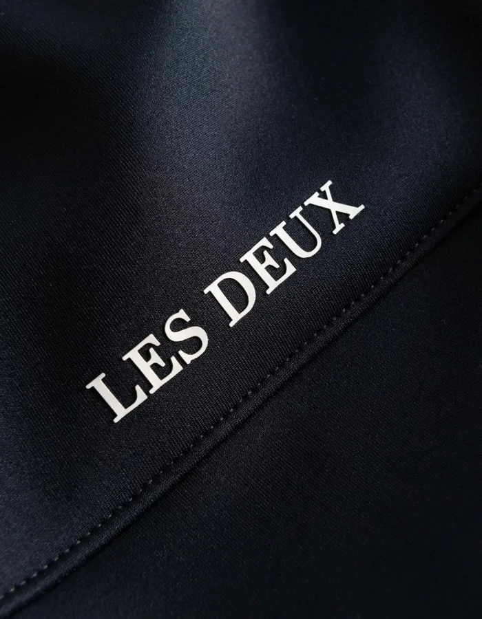 Men Les Deux HoodiesSweatshirts Ballier Track Jacket 8211 Dark Navy