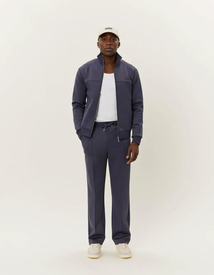 Men Les Deux HoodiesSweatshirts Ballier Track Jacket 8211 Graystone