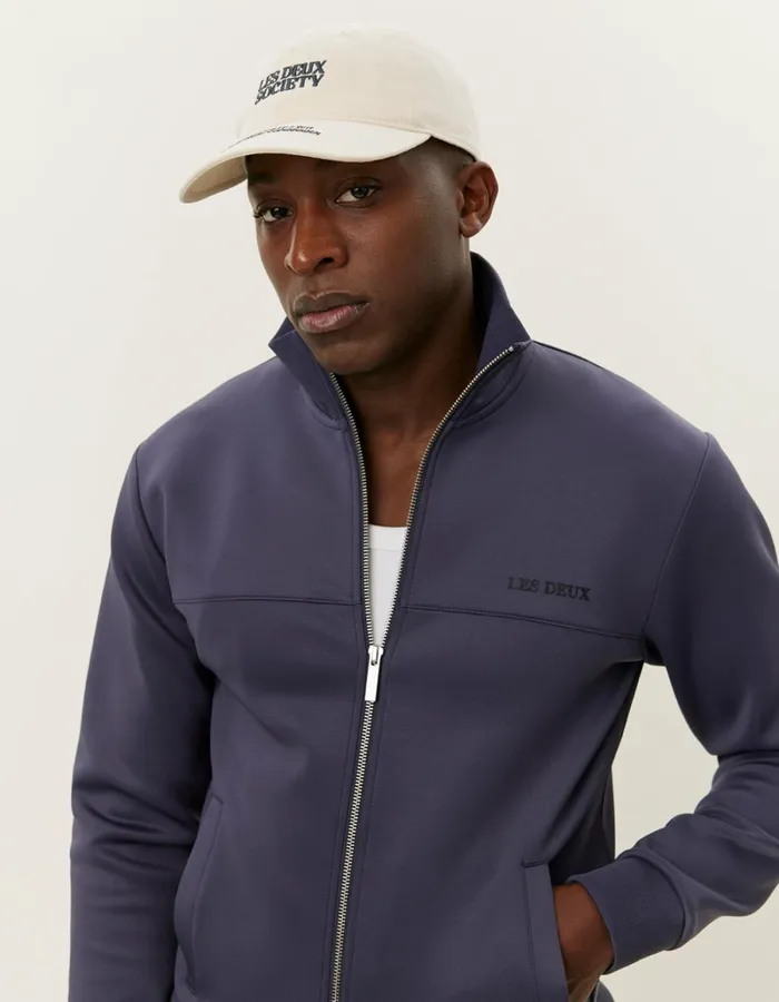 Men Les Deux HoodiesSweatshirts Ballier Track Jacket 8211 Graystone