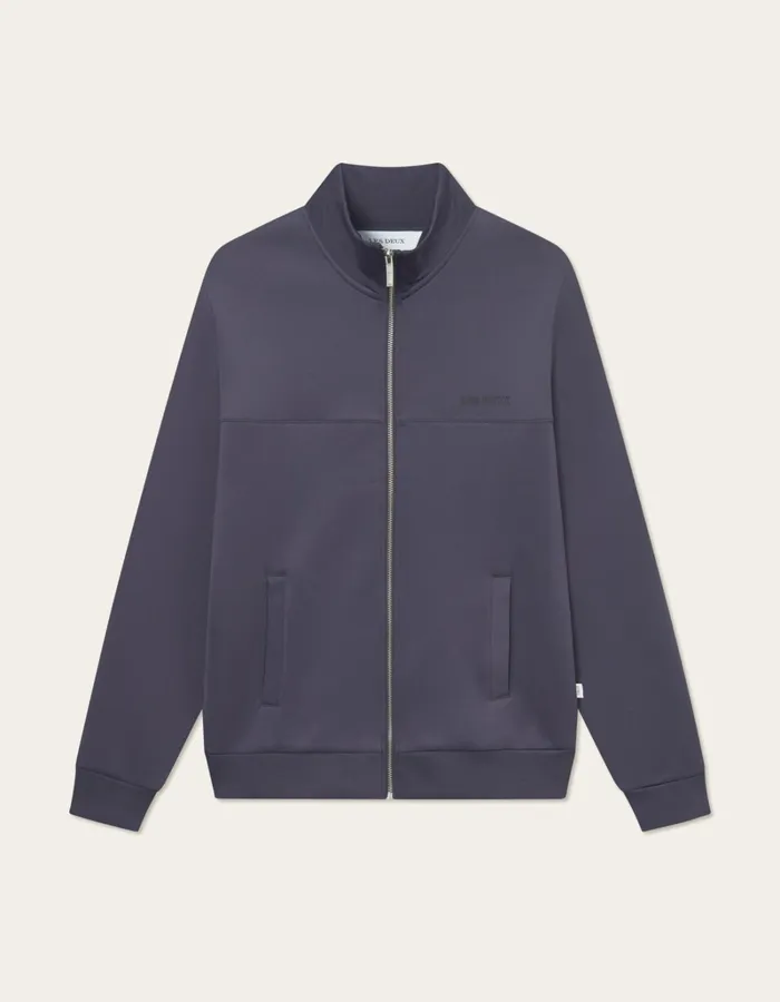 Men Les Deux HoodiesSweatshirts Ballier Track Jacket 8211 Graystone