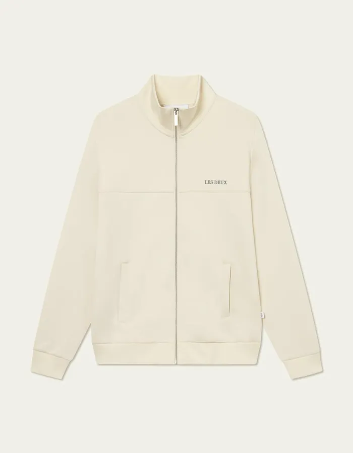Men Les Deux HoodiesSweatshirts Ballier Track Jacket 8211 Ivory